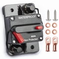 thumbnail image 1 of 60Amp Circuit Breaker for Boat Trolling Motor Marine ATV Trailer Vehicle Stereo Audio Electronic Battery Solar System Inline Fuse with Manual Reset Switch Waterproof DC12V-48V, 1 of 6