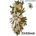 thumbnail image 1 of 60CM Christmas Swags & Garlands with Lights Cordless Stairway Prelit Stair Swag Christmas Lighted Garland Ornament Outdoor Door Hanging, 1 of 8