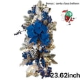 thumbnail image 1 of BAUAY 60CM Christmas Swags & Garlands with Lights Cordless Stairway Prelit Stair Swag Christmas Lighted Garland Ornament Outdoor  Door Hanging (Blue), 1 of 5