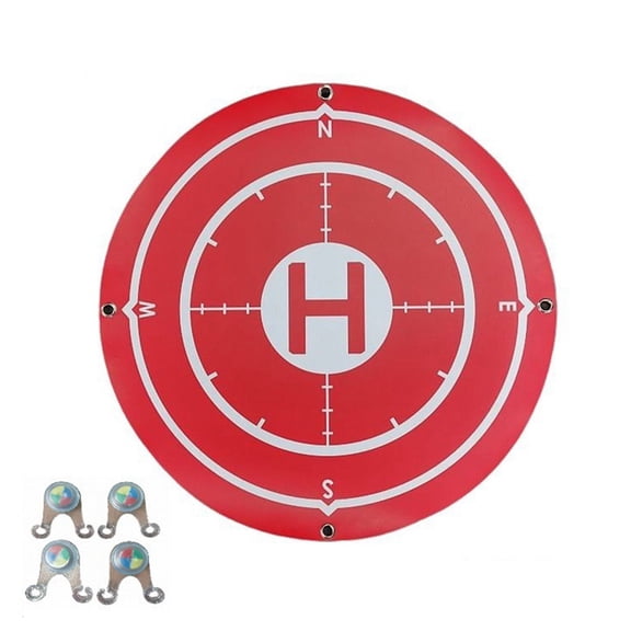 60CM Foldable Drone Landing Pads Portable Landing Platfrom Waterproof Stain-Proof for Drone Universal Red