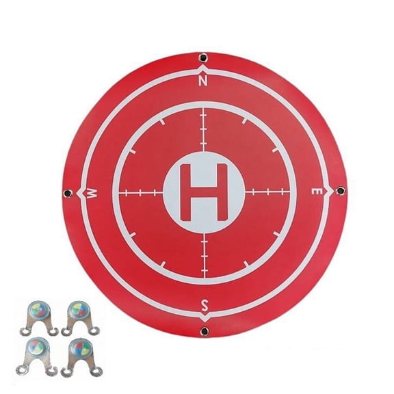 60CM Foldable Drone Landing Pads Portable Landing Platfrom Waterproof Stain-Proof for Drone Universal Red