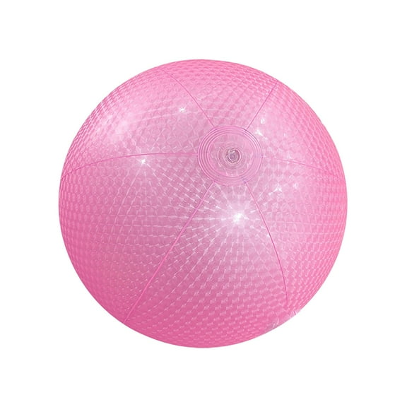 60CM Inflatable PVC Beach Ball with Sequins Luminous Glitter Design Water Sports Ball for Pool Beach Backyard Outdoor Summer Fun Activities
