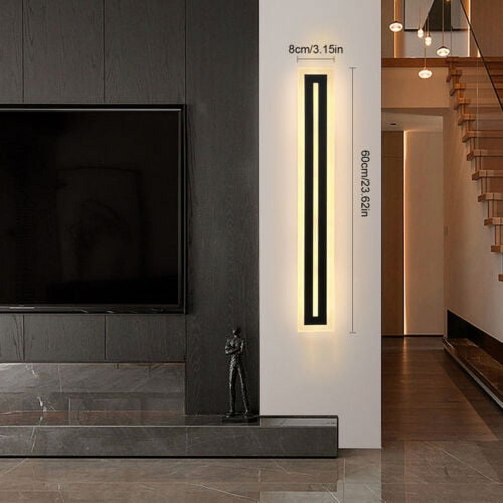 60CM LED Wall Sconce Rectangular Long Strip Lamp Exterior Light Fixture Decor