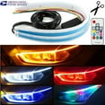 thumbnail image 1 of 60CM RGB Slim Sequential Flexible LED DRL Turn Signal Strip Remote For Headlight, 1 of 13