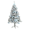thumbnail image 1 of 60Cm Height Durable Flocking Christmas Tree Decoration, Flocking Design Creates Warm And Festive Christmas Ambiance, Versatile Decor For Living Room Dining Room, 1 of 8