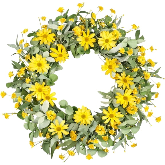 60Cm Spring Summer Artificial Flower Door Hanger Decorative Hanging Entryway Decor Holiday Arrangement