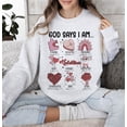 thumbnail image 1 of 60D say I Am Valentine Sweatshirt Funny Valentines, 1 of 2