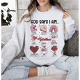 thumbnail image 1 of 60D say I Am Valentine Sweatshirt Funny Valentines, 1 of 2