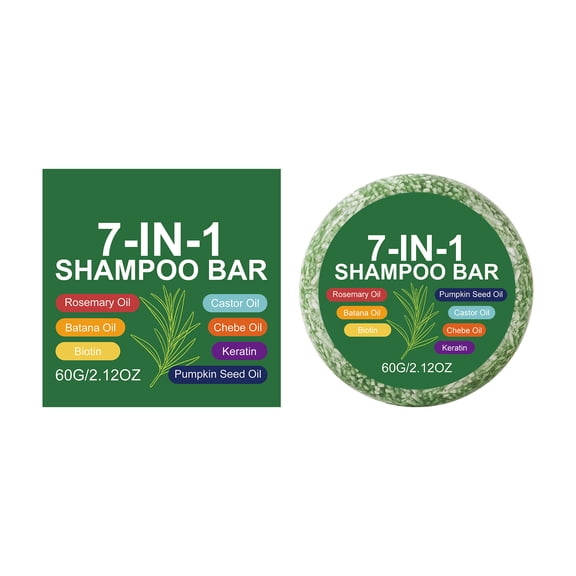 60G 7 In 1 Natural Shampoo Bar Solid Hair Soap Deep Cleansing Dandruff Control