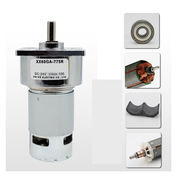 60GA775 DC Gear Motor Low Speed Motor Adjustable Speed High Torque Motor ,High Torque - 6