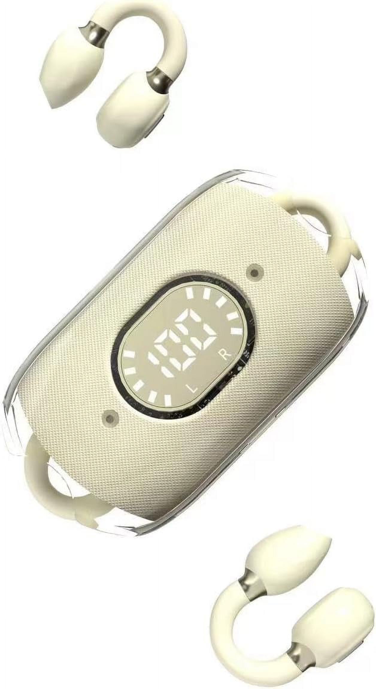 60Hrs Playtime Clip On Earbuds Ergonomic Design Compliant Open Ear