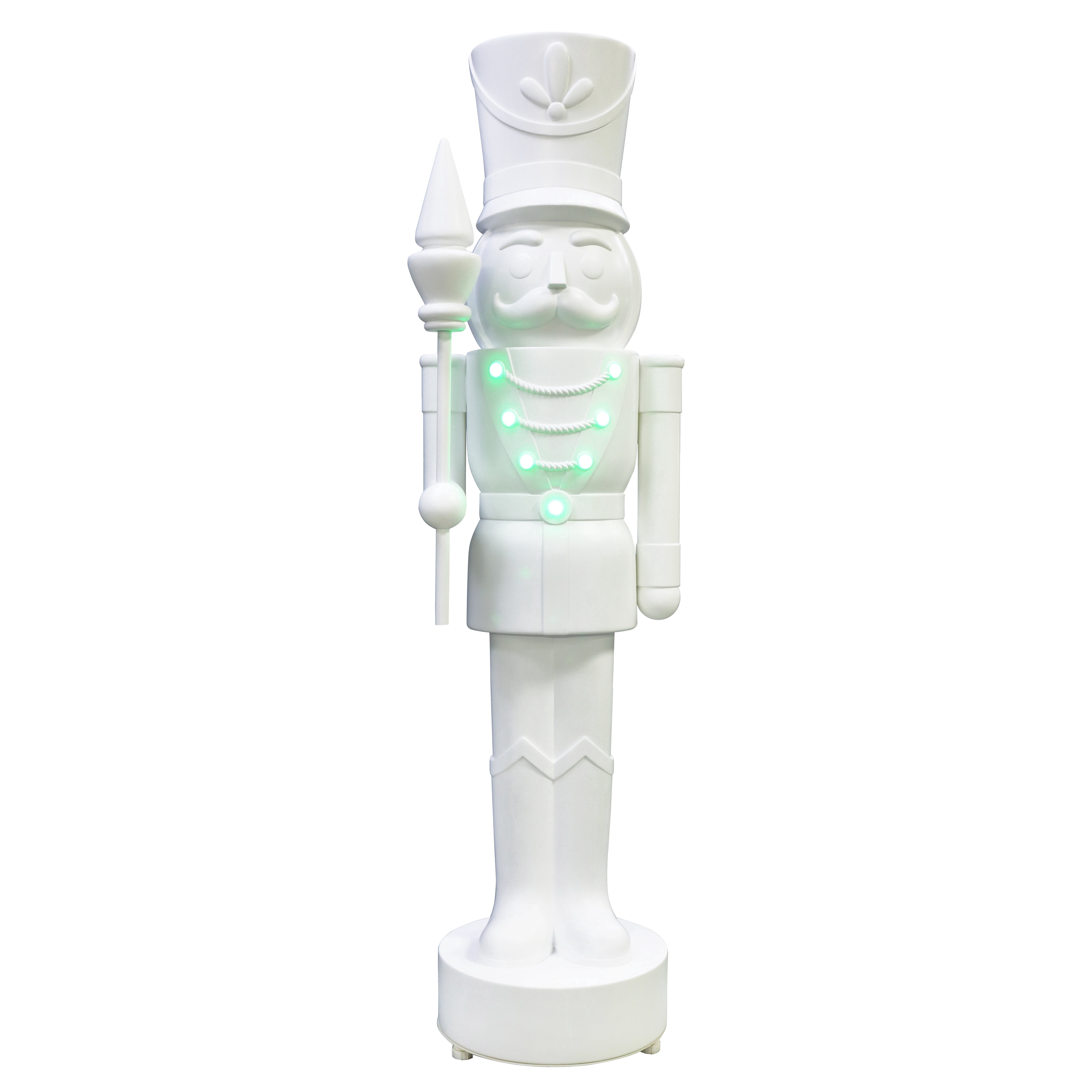 Giant Paint-it-Yourself Light-Up LED Nutcracker Christmas Decoration, White, 5', by Holiday Time