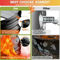 60IN Heavy Duty Fire Pit Ring for Outside - Large Wood Burning Fire Pits & Outdoor Fireplace, High Heat Resistant, 12'' Raised, Galvanized Steel Bonfire Pit Portable for Camping, Backyard,