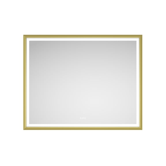 60In. W X 48 In. H Led Lighted Bathroom Wall Mounted Mirror With High Lumen+Anti-Fog Separately Control Bedroom Full-Length Mirror Bathroom Led Mirror Hair Salon Mirror