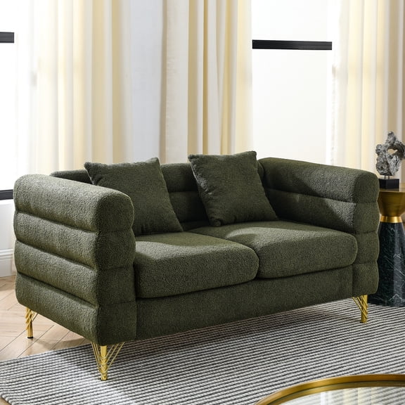 60Inch 2 Seater Sectional / Streamline Modern Style / Living Room