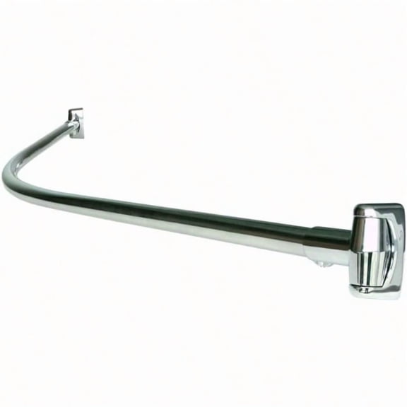 60Inch Stainless Steel Curved Shower Curtain Rod 5 Foot Mounted NonTelescoping Rust Proof Chrome Plated