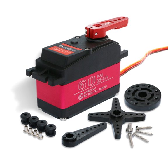60KG Digital Servo High Torque Full Metal Gear Less Noise for Car Crawler Robot Control Angle 180°/270° Baj a Servos