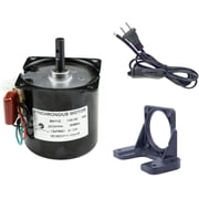 60KTYZ 110V 20-24RPM Reduction Motor Reversible with Bracket Fixed Seat and Power Cord Switch Plug Extension