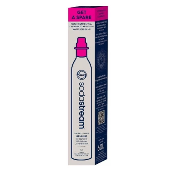 60L CO2 CQC Spare - Pink: Carbon Dioxide Cartridge, Quick Connect, Aluminum Refill, 1.37 lbs