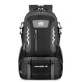 thumbnail image 1 of 60L Camping Backpack with Reflective Strips & Whistle, Water-Resistant & Durable Multi-Pocket Nylon Trekking Bag for Travel Outdoor (Black), 1 of 8