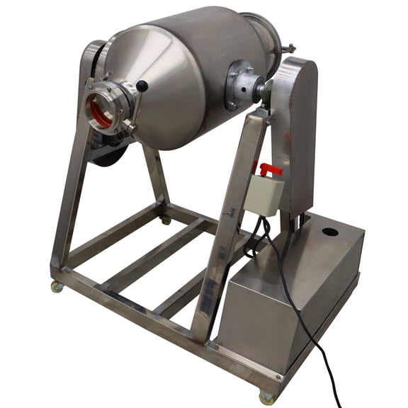 60L Drum Mixer Dry Powder Granular Blending Mixing Machine Stainless Steel 3KW