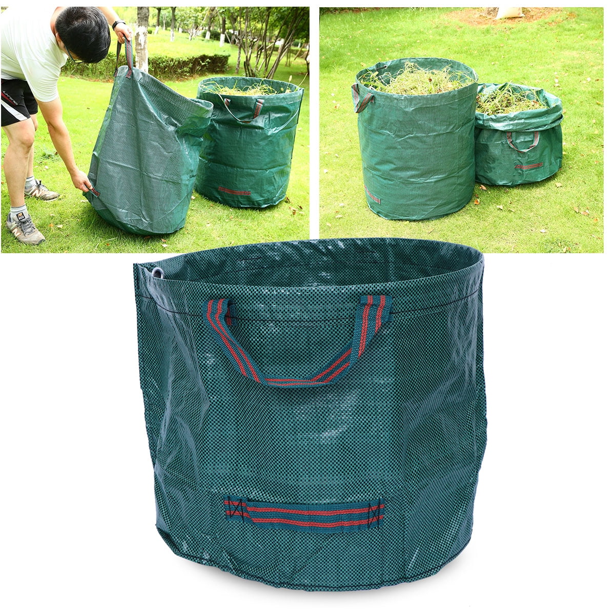 60 L Garbage Bags Leaf Bag Garden Waste Bag Reusable Waste Bags Heavy Duty Gardening Bag