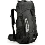 60L Hiking Backpack Men Women Camping Backpack Waterproof Backpacking Mountaineering Climbing Daypack with Rain Cover (Black)
