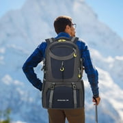 60L Hiking Backpack, Water Resistant Lightweight Outdoor Sport Daypack Travel Bag for Camping Climbing Skiing Cycling Dark Blue