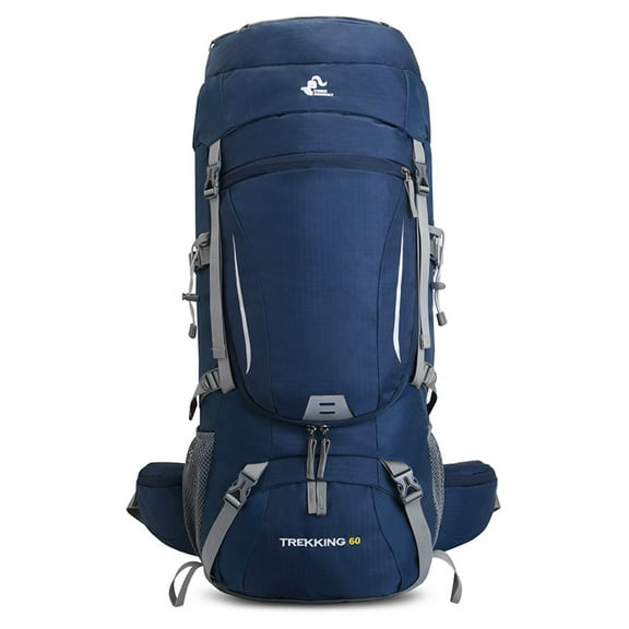 60L Hiking Bag Water-Repellent Fabric Hiking Backpack Can Be Folded In Half With Rain Cover,60L