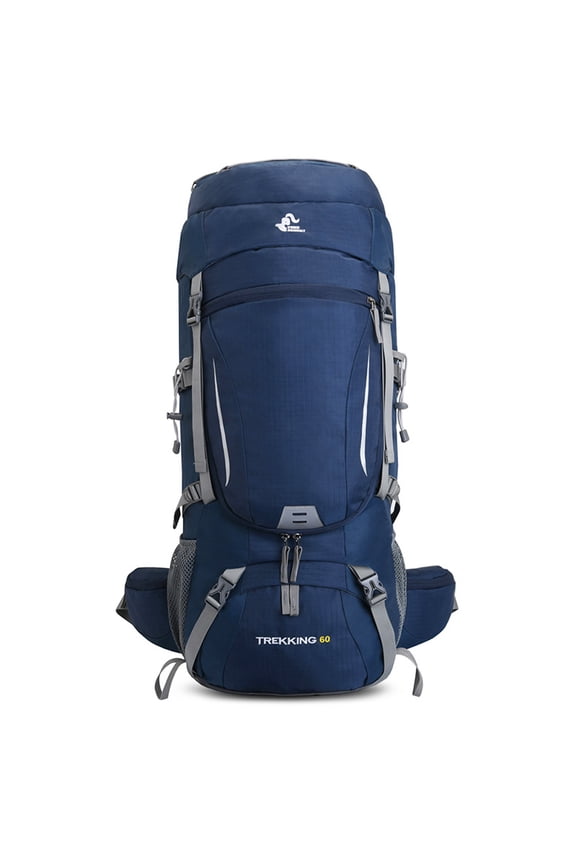 60L Hiking Bag Water-Repellent Fabric Hiking Backpack Can Be Folded In Half With Rain Cover,60L