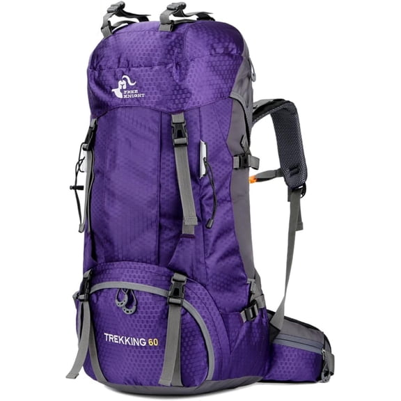 60L Hiking Camping Backpack with Rain Cover, Large Outdoor Travel Daypack Rucksack for Climbing