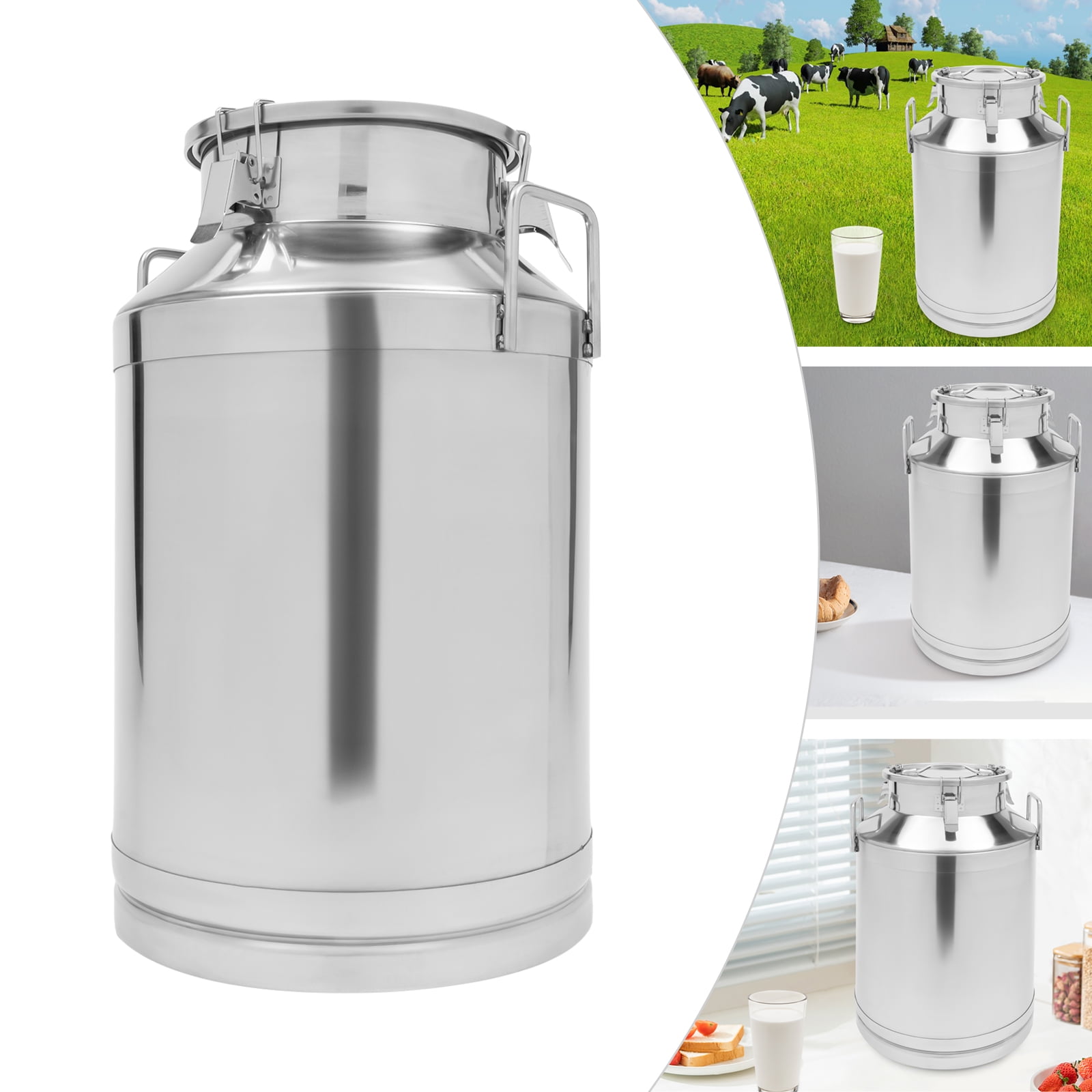 60L Stainless Steel Milk Can Barrel Wine Beer Whiskey Storage Tank