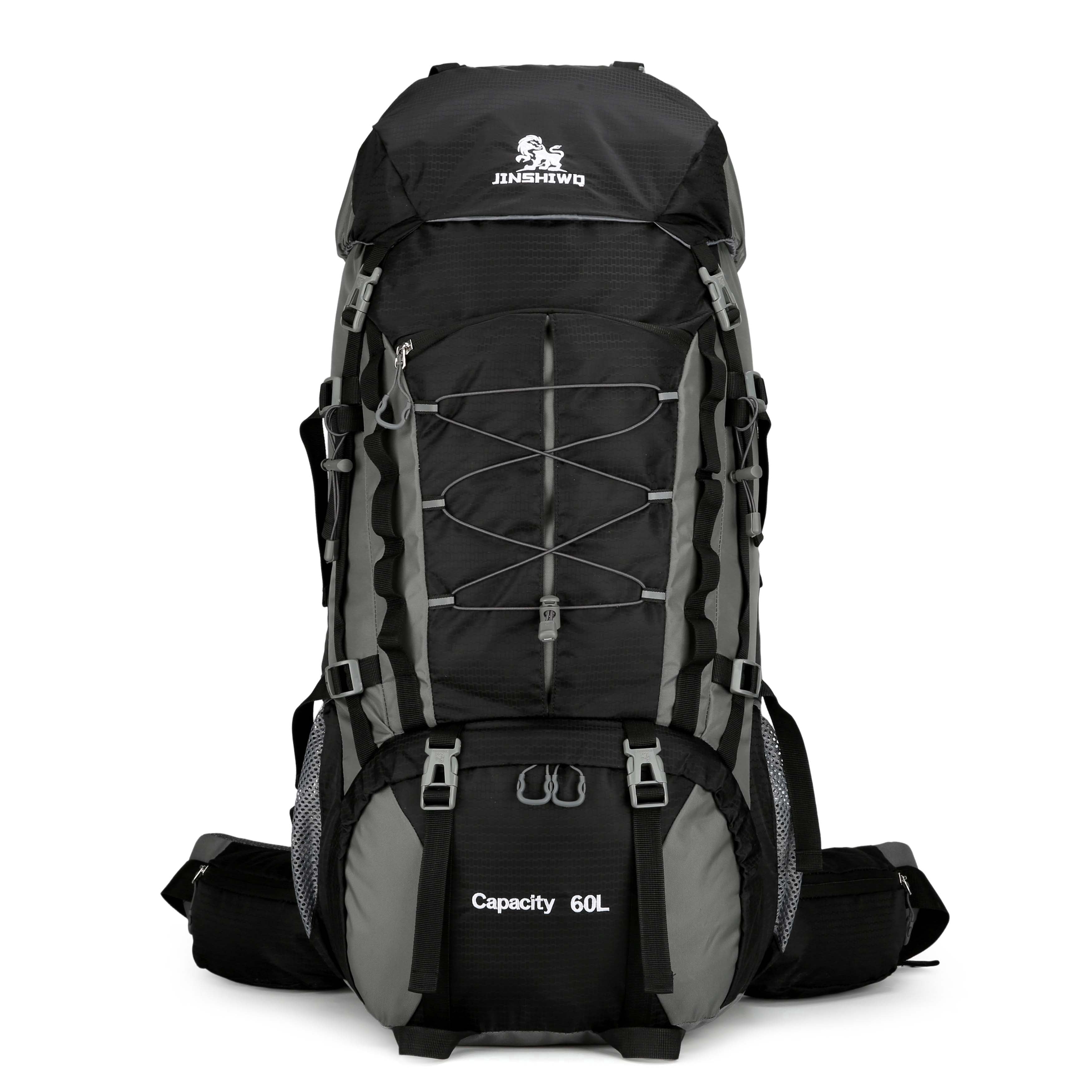 60L Hiking Camping Backpack with Inner Metal Frames,Large Rucksack with ...