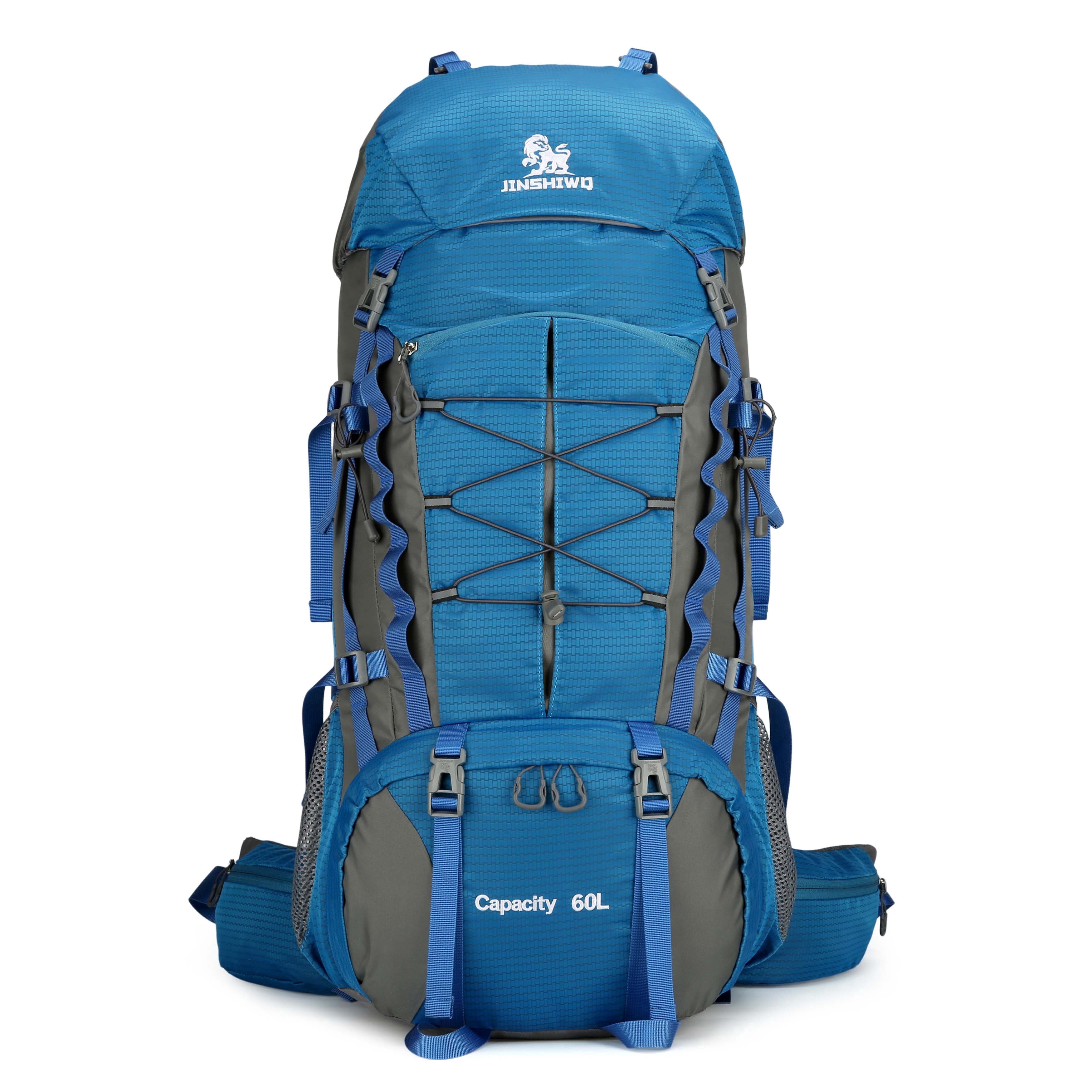 Back Frame Rucksack 60L Hiking Camping Backpack with Inner Metal Frames,Large Rucksack with ...