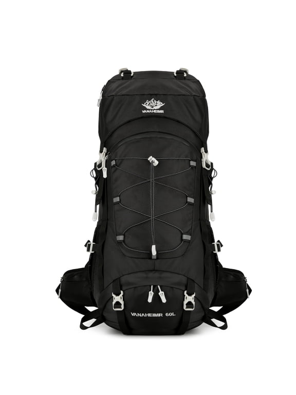 60L Travel Hiking Camping Backpack with Rain Cover, Backpack Water Resistant,Climbing Backpack for Men Women