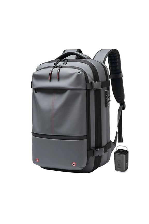 60L Vacpack Backpack Waterproof Anti-Theft Air Vacuum Compression Travel Backpack with Electric Pump for Travelers