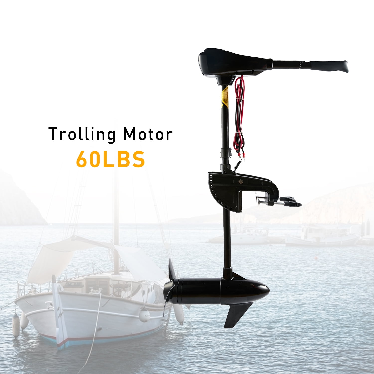 60LBS Thrust Electric Trolling Motor for Fishing Boats Freshwater and  Saltwater Use