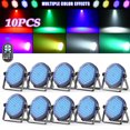 thumbnail image 1 of 60LED Stage Par Can Light - 120W RGBW 4-in-1 LED DJ Par Light Remote DMX Control Sound Activated Auto Play for Church Wedding Party Bar Club Mobile Music Live Show Stage Lighting,10pcs, 1 of 8