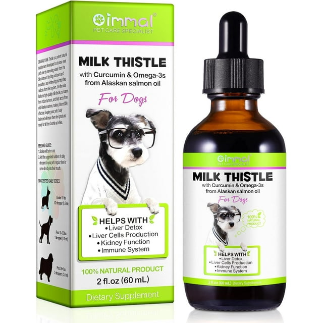 60ML Milk Thistle for Dogs, Dog Liver Support Drops - Dog Milk Thistle ...