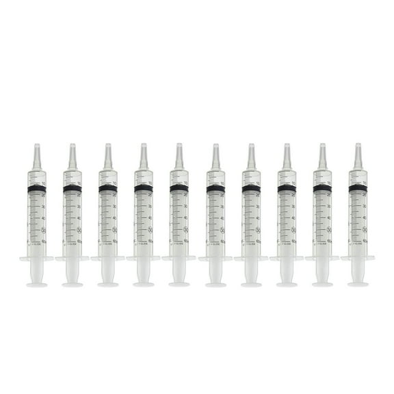 60ML Sterile Syringe Only with Catheter Tip Tip - 10 Syringes Without a Needle by Easy Glide - Great for Medicine, Feeding Tubes, and Home Care
