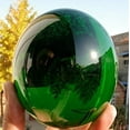 thumbnail image 1 of 60MM Natural Green Obsidian Sphere Large Crystal Ball Healing Stone, 1 of 1