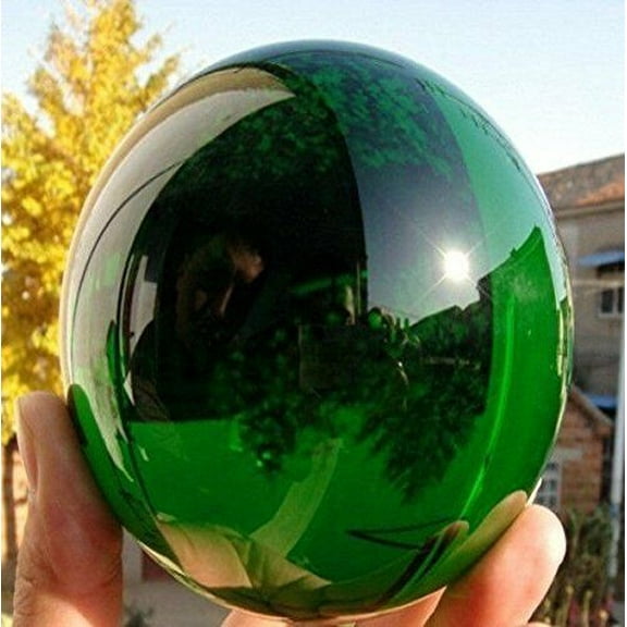 60MM Natural Green Obsidian Sphere Large Crystal Ball Healing Stone