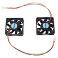 thumbnail image 1 of 60Mm 6Cm DC 12V 3 Pin Computer Case CPU Cooler Cooling Fan Black 2 Pcs, 1 of 9