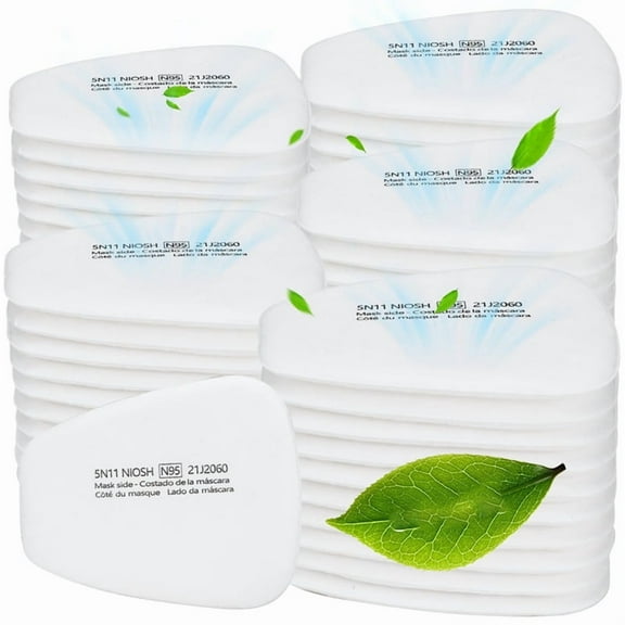 60PC 5N11 Respirator Filter Cotton, 6001 Filter Cartridges for Respirator Filter for 6200, 6502, 6800, 7502 Series