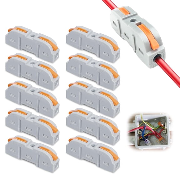 60PC Quick Connection Terminal, 2026 New Lever Wire Connectors Kit, 1 in 1 Out Push-in Electrical Splicing Inline Terminals for 28-12 AWG, Home Electrical DIY, Quick Splicing Connectors (40pcs)