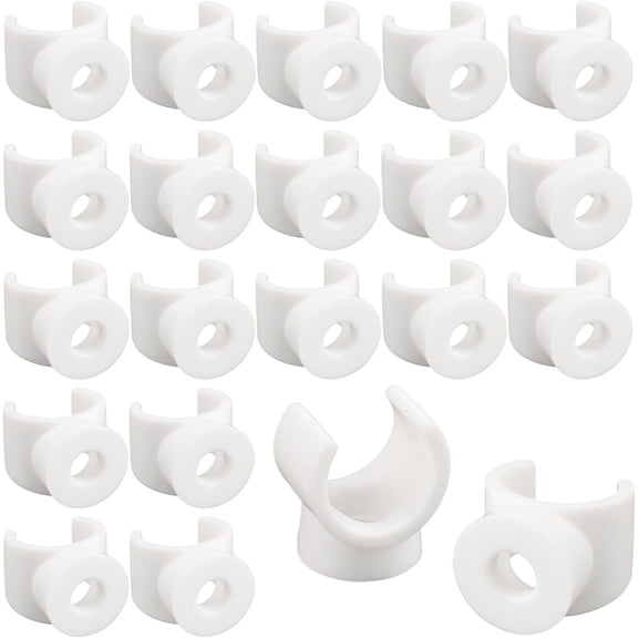 60PCS 13 mm Pipe Hangers Clamp PEX Tubing Clamps U-Hook Hangers Water Pipe Support Holder Socket Pipe Clamp Tools U-Shaped Buckles Tubing