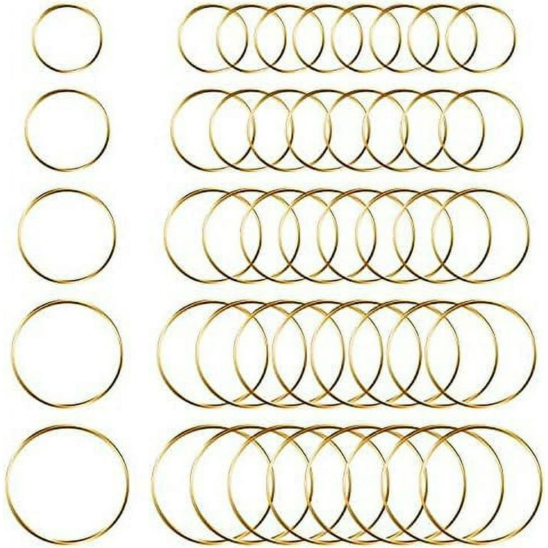 60PCS Beading Hoop Earring Finding, Round Hoop Earrings for Crafting  Earring Hoops for Jewelry Making（20mm;25mm;30mm;35mm;40mm)