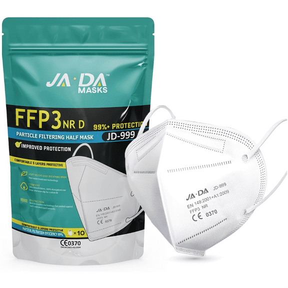 60PCS CE FFP3 CE Face Masks Protective Disposable 7-layer Filtering, White
