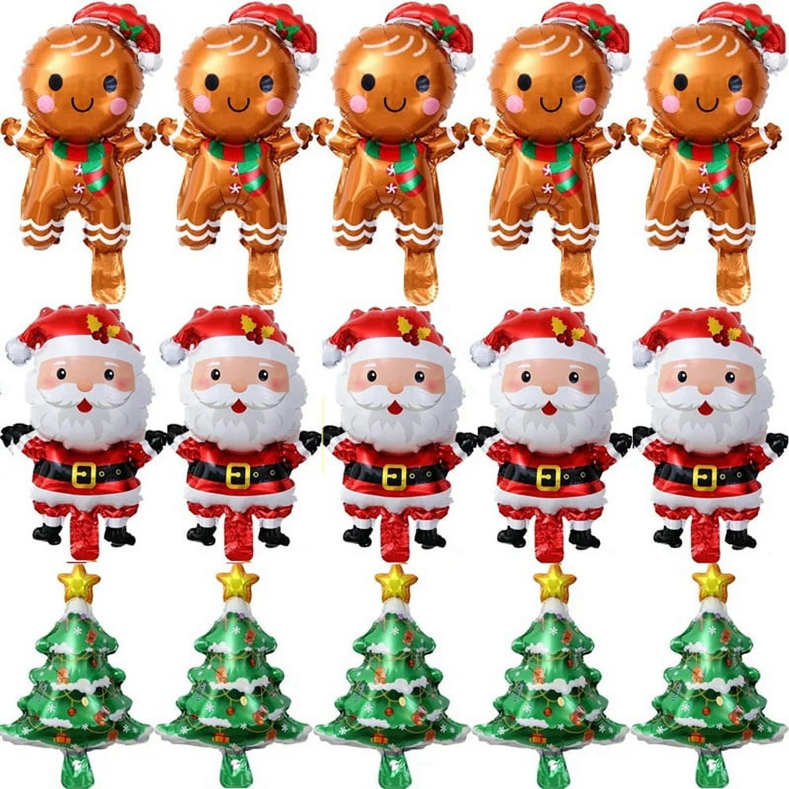 60PCS Christmas Balloons Aluminum Foil Small Balloon Toy Xmas Tree