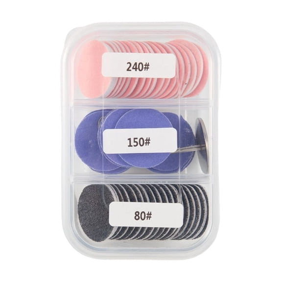 60PCS Colorful Foot Grinding Sheets with Metal Base Efficient Callus Removal Suitable for Skin Fast Replacement System